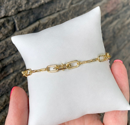 Vermeil Fashion Link Paperclip Bracelet