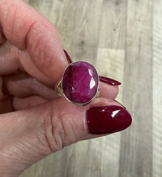 Natural Artisan-Grade Ruby Ring SS