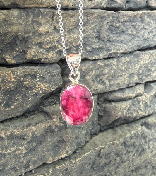 Natural Artisan-Grade Ruby Necklace SS