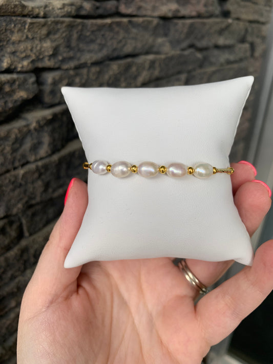 Pearl Flex Bracelet-Yellow