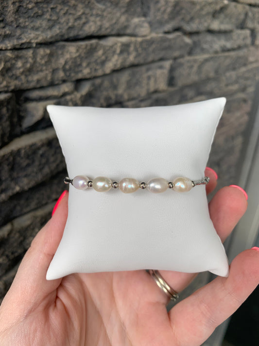Pearl Flex Bracelet-White